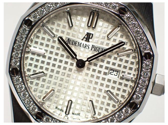 AUDEMARS PIGUET Royal Oak lunetta diamante argento quarzo 67651ST Mens - vista 4