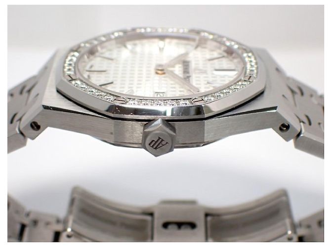 AUDEMARS PIGUET Royal Oak lunetta diamante argento quarzo 67651ST Mens - vista 5