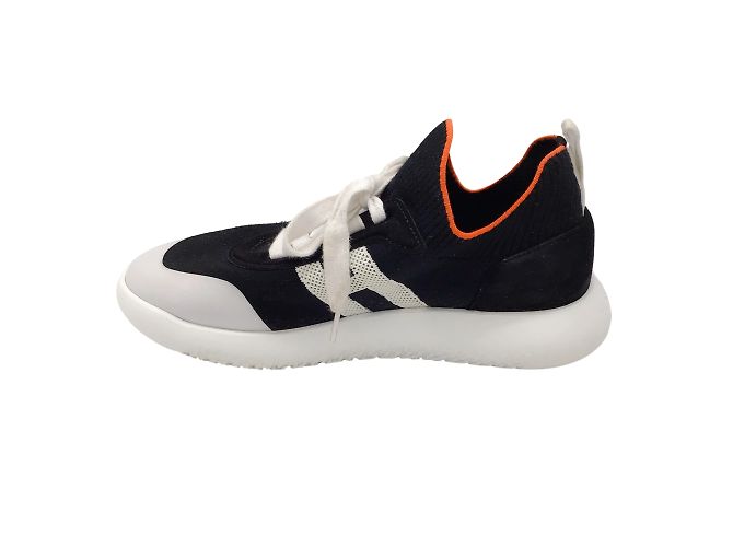 Trim Hermès Hermes Black / Sneakers basse in maglia Crew H bianche Nero - vista 3