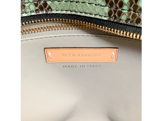 Reed Krakoff Verde / Borsa Atlantique in pelle nera - vista 8