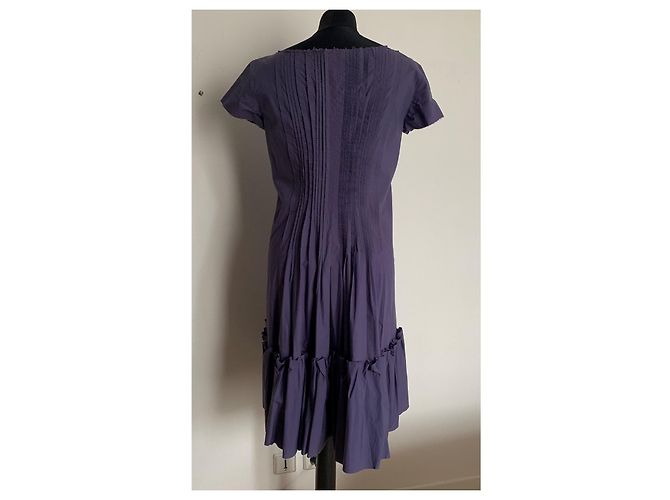 Vestido de algodón Philosophy Di Alberta Ferretti lavanda - vista 11