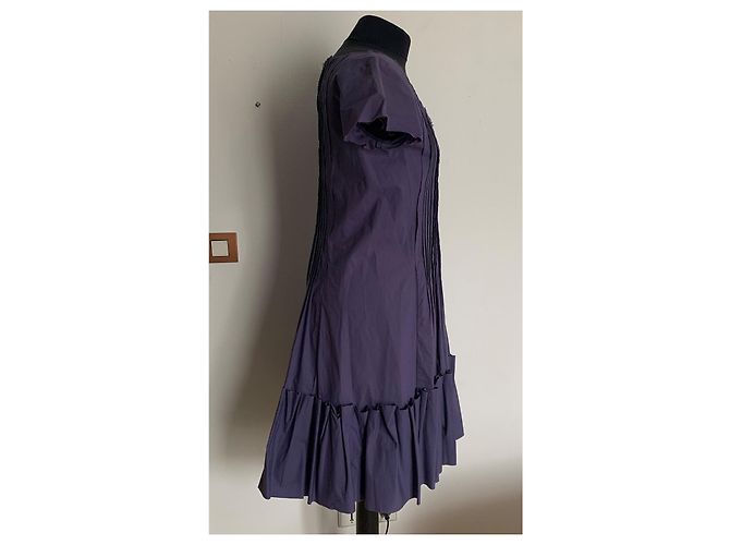 Vestido de algodón Philosophy Di Alberta Ferretti lavanda - vista 12