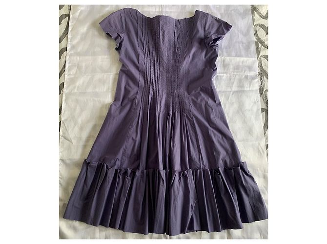 Vestido de algodón Philosophy Di Alberta Ferretti lavanda - vista 2