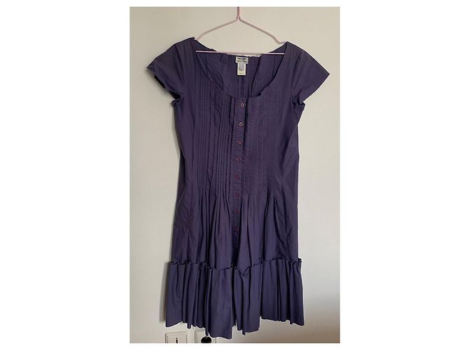 Vestido de algodón Philosophy Di Alberta Ferretti lavanda - vista 3