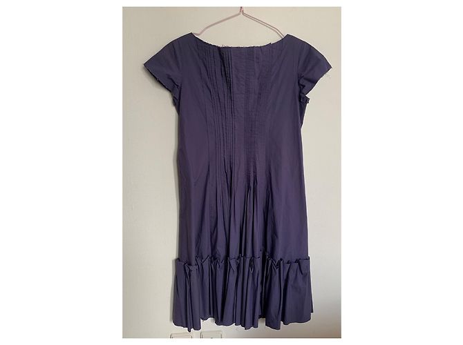 Vestido de algodón Philosophy Di Alberta Ferretti lavanda - vista 4