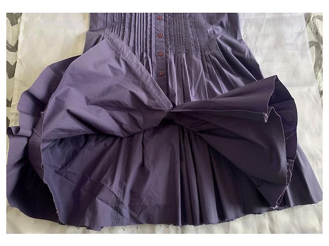 Vestido de algodón Philosophy Di Alberta Ferretti lavanda - vista 5