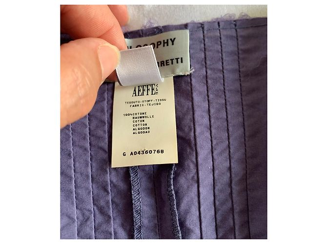 Vestido de algodón Philosophy Di Alberta Ferretti lavanda - vista 9