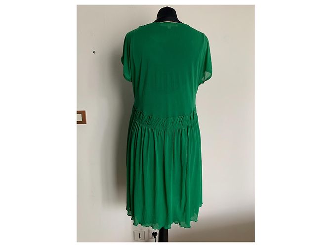 Vestido sin mangas Vanessa Bruno Athe de viscosa verde esmeralda Verde oliva - vista 10