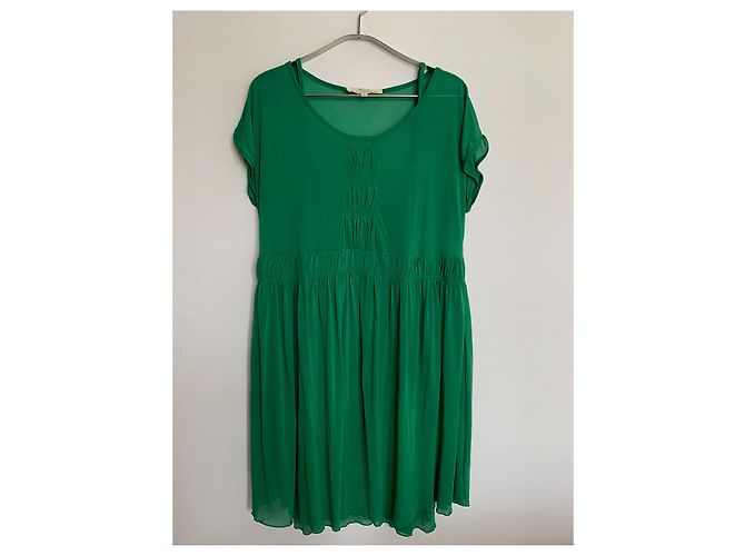 Vestido sin mangas Vanessa Bruno Athe de viscosa verde esmeralda Verde oliva - vista 3
