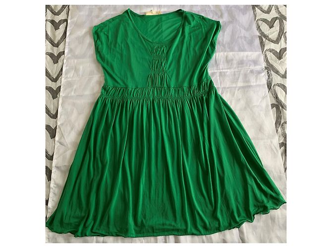 Vestido sin mangas Vanessa Bruno Athe de viscosa verde esmeralda Verde oliva - vista 5