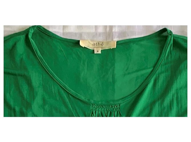 Vestido sin mangas Vanessa Bruno Athe de viscosa verde esmeralda Verde oliva - vista 6