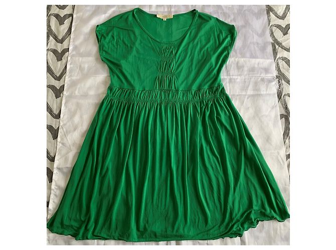 Vestido sin mangas Vanessa Bruno Athe de viscosa verde esmeralda Verde oliva - vista 7