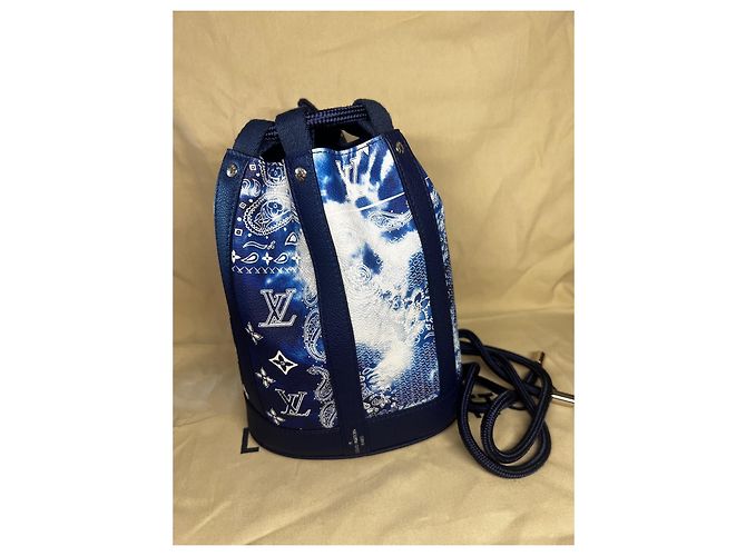 Louis Vuitton Randonnee PM Bandana-Kollektion 2022 Weiß Blau - Ansicht 20