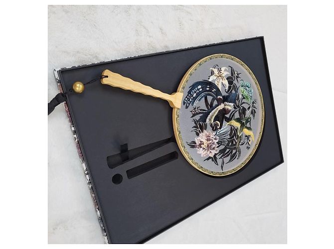 Pochette Dior in legno ricamata a mano Multicolore - vista 7