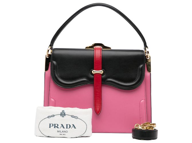 Borsa Prada Belle rosa - vista 11
