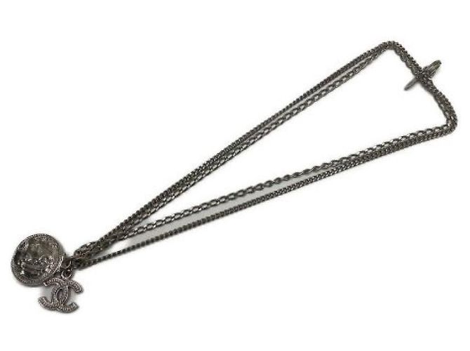 Collar Chanel plata - vista 2