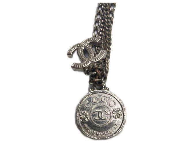 Collar Chanel plata - vista 4