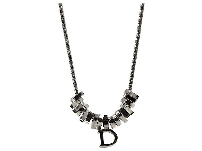 Collana Christian Dior Lettere D Con Pendente Argento - vista 2