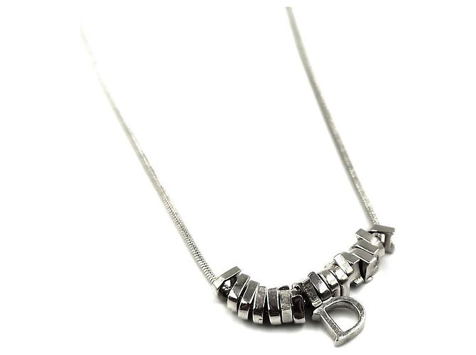 Collana Christian Dior Lettere D Con Pendente Argento - vista 3