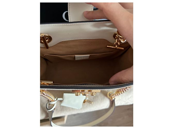 Borsa a mano Gucci Padlock beige in tessuto - vista 11
