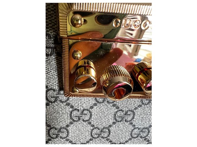 Borsa a mano Gucci Padlock beige in tessuto - vista 4