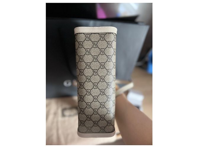 Borsa a mano Gucci Padlock beige in tessuto - vista 9