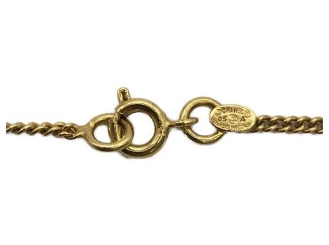 ***CHANEL [ANTIGO] Colar com marca de coco com processamento coxo Dourado - vista 4