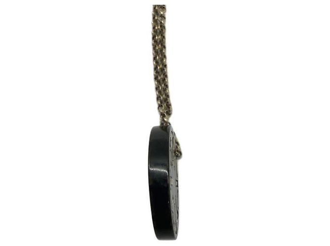 ***Collar con marca de coco circular CHANEL Negro - vista 4