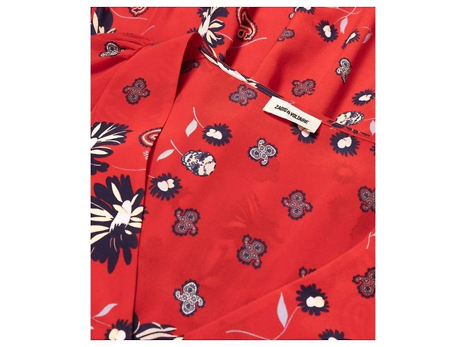 Autre Marque Zadig & Voltaire Seidenkleid Rot - Ansicht 3