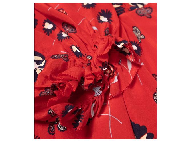 Autre Marque Zadig & Voltaire Seidenkleid Rot - Ansicht 4