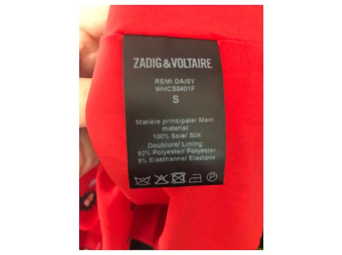 Autre Marque Zadig & Voltaire Seidenkleid Rot - Ansicht 6