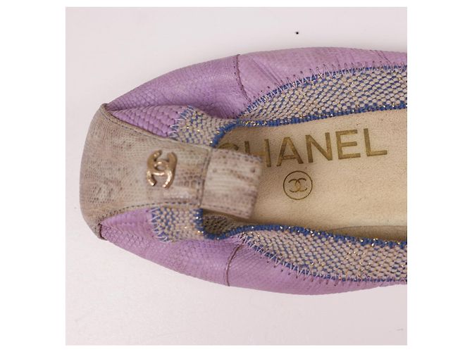Chanel Eidechsen-Ballerinas Mehrfarben - Ansicht 9