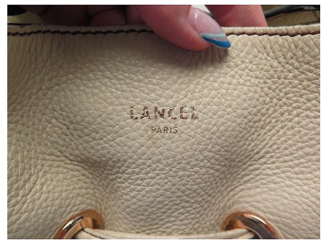 LANCEL PREMIER FLIRT MM A BOLSA10110 BOLSA DE OMBRO DE COURO GRÃO CREME - vista 4