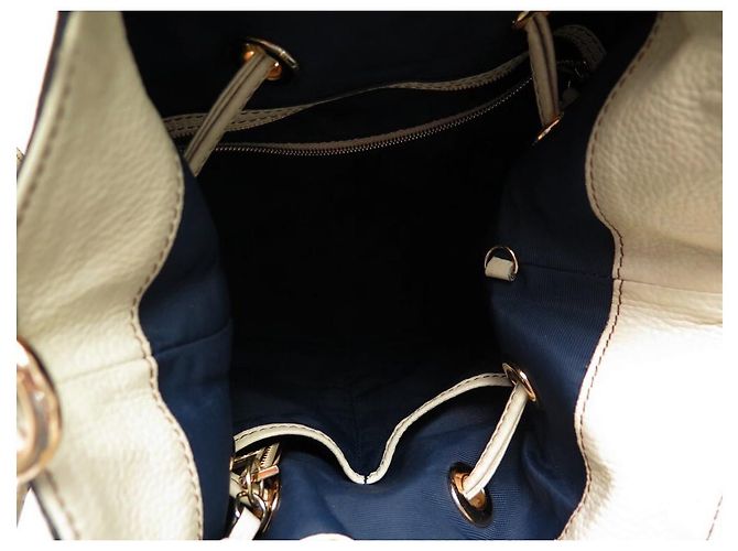 LANCEL PREMIER FLIRT MM A BOLSA10110 BOLSA DE OMBRO DE COURO GRÃO CREME - vista 7