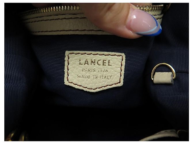 LANCEL PREMIER FLIRT MM A BOLSA10110 BOLSA DE OMBRO DE COURO GRÃO CREME - vista 8