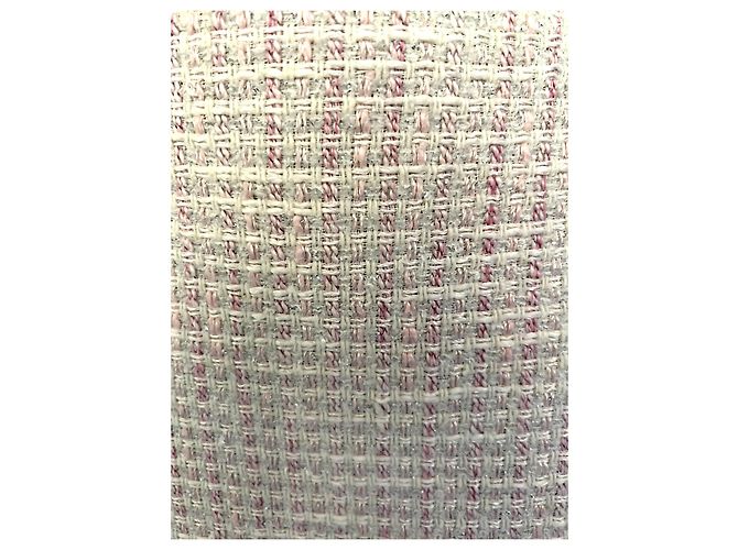 Falda lápiz Escada de mezcla de algodón y tweed en blanco y rosa, aprox. Reino Unido 10 - vista 2