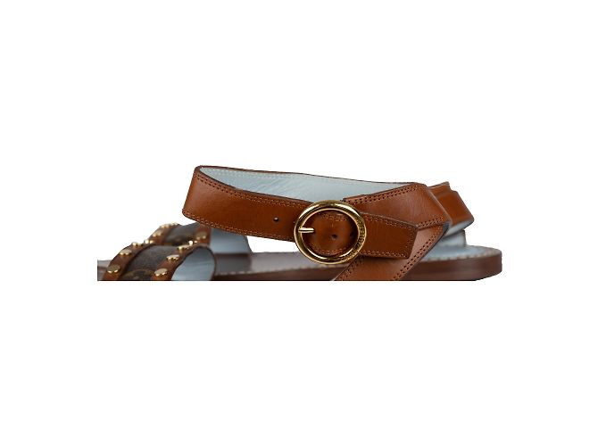 Sandali piatti passeggeri Louis Vuitton Marrone - vista 5