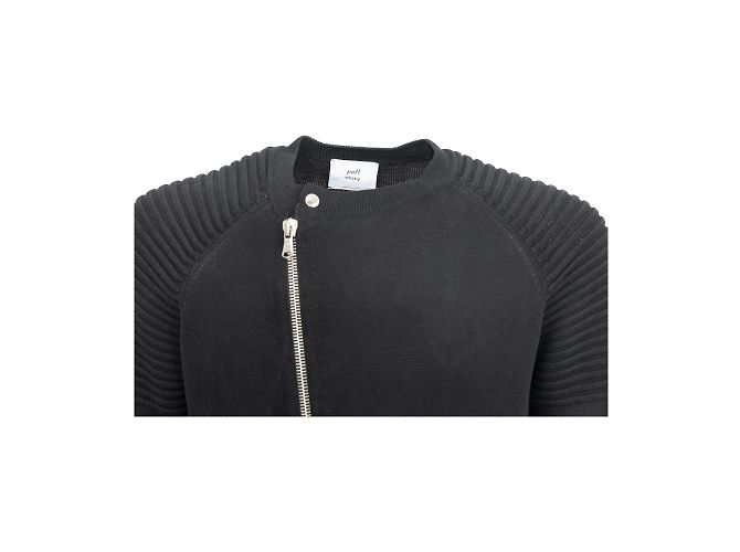 Autre Marque Suéter de malha com zíper Pull Story Preto - vista 4