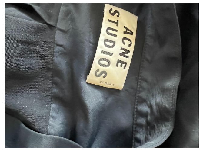 Mono corto Camile de satén azul marino Acne Studios - vista 3
