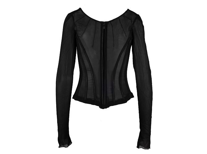 Autre Marque Collection Privée Langes Korsettoberteil Schwarz - Ansicht 2