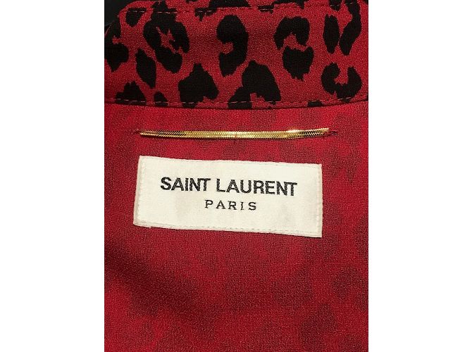 SAINT LAURENT Kleid T.FR 42 Viskose Rot - Ansicht 5