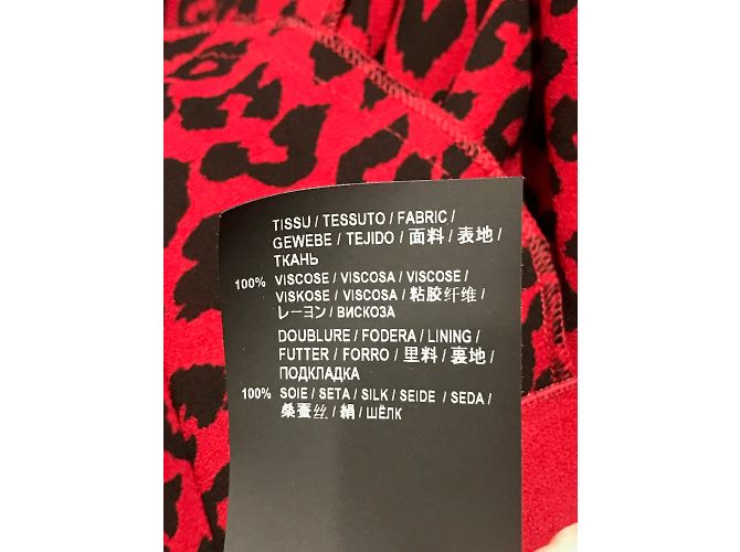 SAINT LAURENT Kleid T.FR 42 Viskose Rot - Ansicht 7