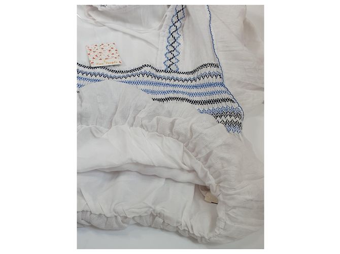 Top blanco bordado de algodón Free People - vista 5