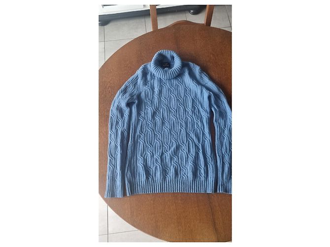 Autre Marque Rollkragenpullover aus Kaschmir Hellblau - Ansicht 3