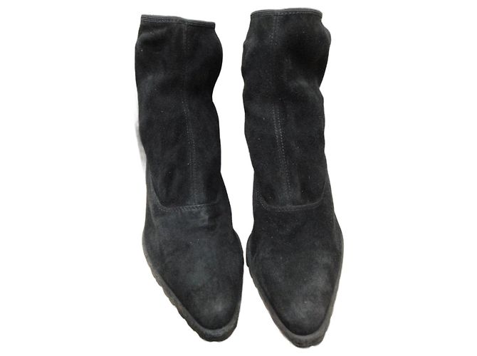 Botines Sergio Rossi de ante negro - vista 2