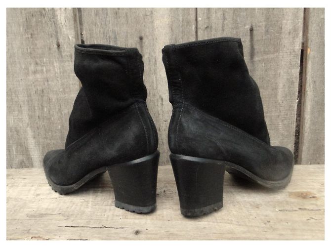 Botines Sergio Rossi de ante negro - vista 3