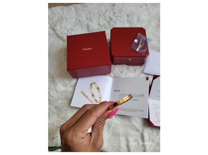 Pulsera Cartier-LOVE 15 Oro rosa - vista 3