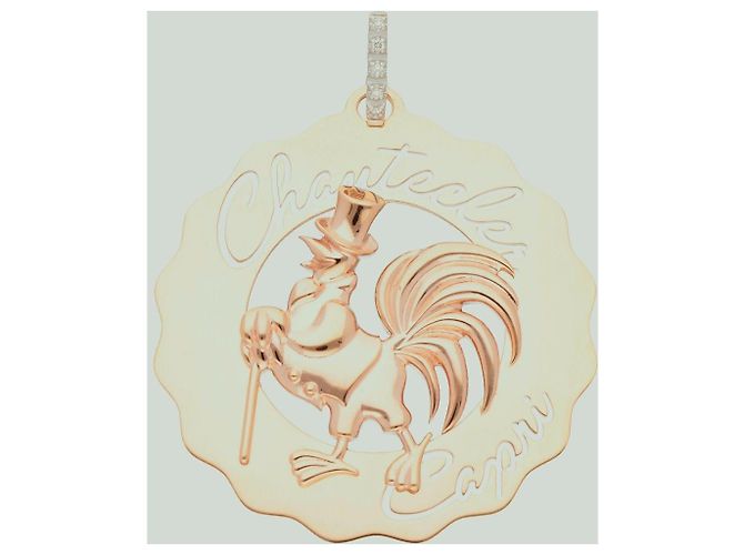 Autre Marque Pendente Chantecler in oro rosa e diamanti D'oro - vista 4