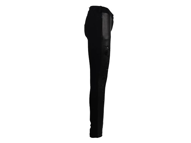 Autre Marque Diliborio Distressed-Lederhose Schwarz - Ansicht 2