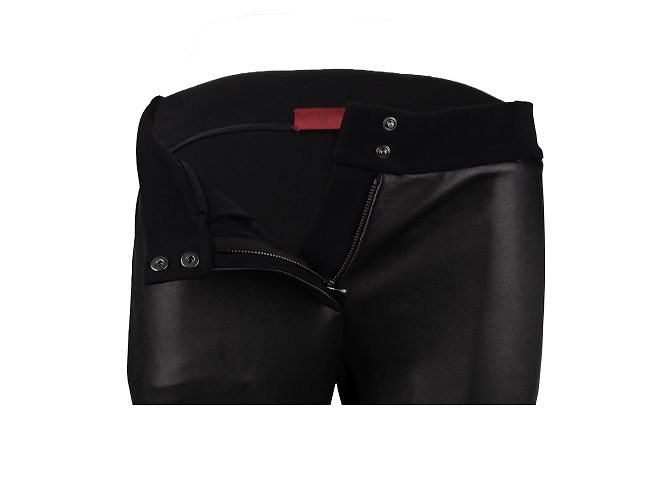 Autre Marque Diliborio Distressed-Lederhose Schwarz - Ansicht 4